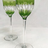 Four glasses with port, crystal. Baccarat?