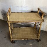 Skateboard rattan serving