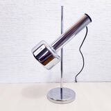 Chromed metal desk lamp