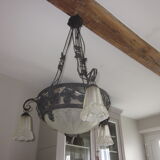 Art deco Degué chandelier signed