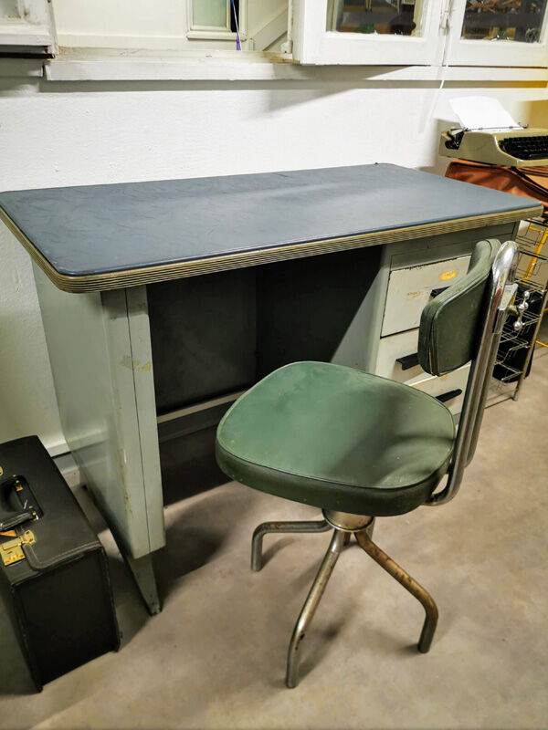 Metal industrial desk