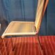 Paire de chaises en chrome et scoubidou jaune
