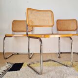 4 chaises italiennes Marcel Breuer B32 Cesca, années 70