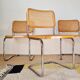 4 Italian chairs by Marcel Breuer B32 Cesca, 1970s