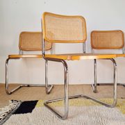 4 Italian chairs Marcel Breuer B32 Cesca, 1970s
