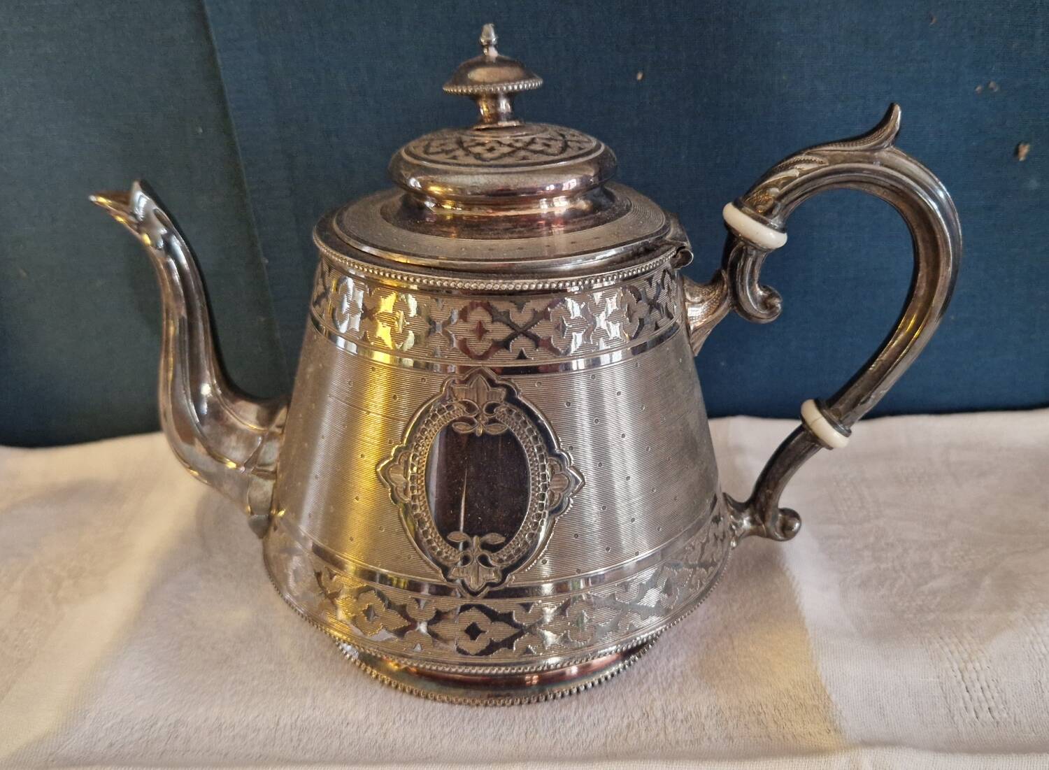 Silver metal coffee maker
