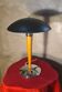 Mushroom Lamp black matte - 43x32 Space-Age 1970s - 90, liner lamp