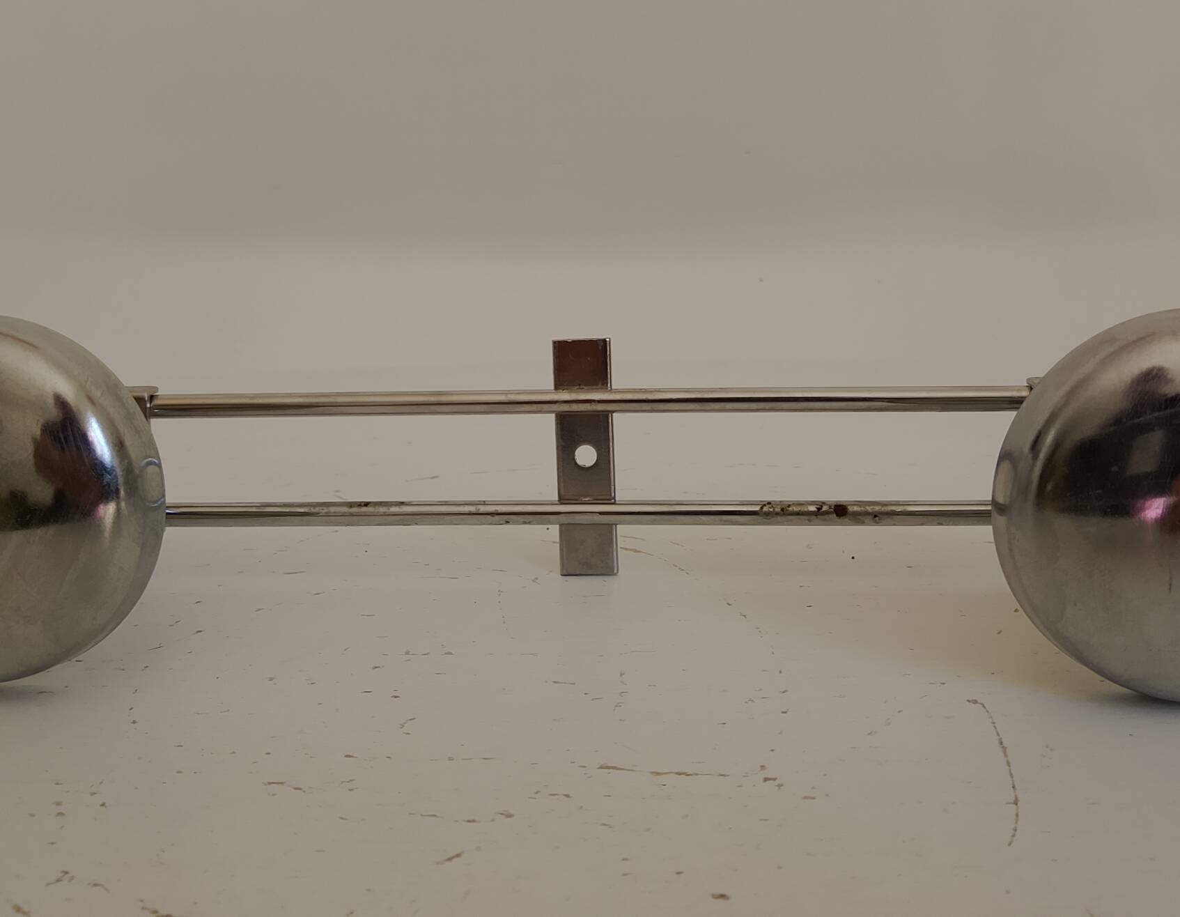 Vintage chrome wall coat rack from the 70s