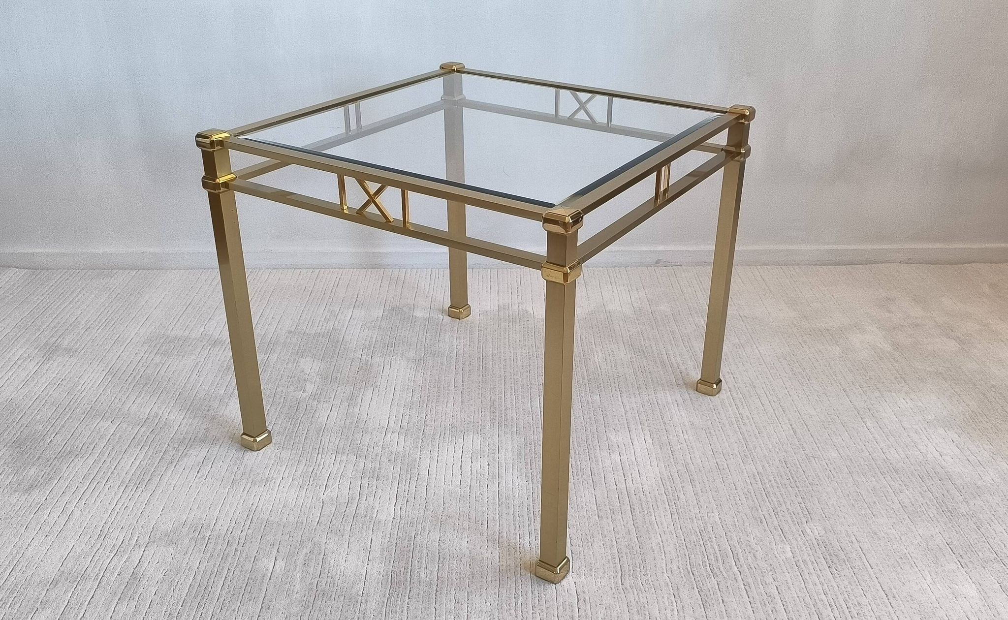 Beautiful square gold coffee table Orsenigo Italy collection 'Art Deco'