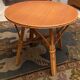 Circular rattan coffee table 1970-1980