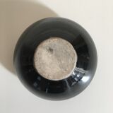 Black ceramic free-form ashtray, 1960