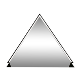 Postmodern triangle mirror 1980 - 78x74cm