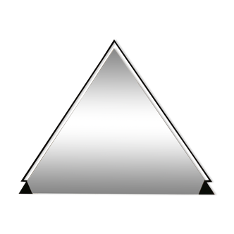 Miroir triangle postmoderne 1980 - 78x74cm