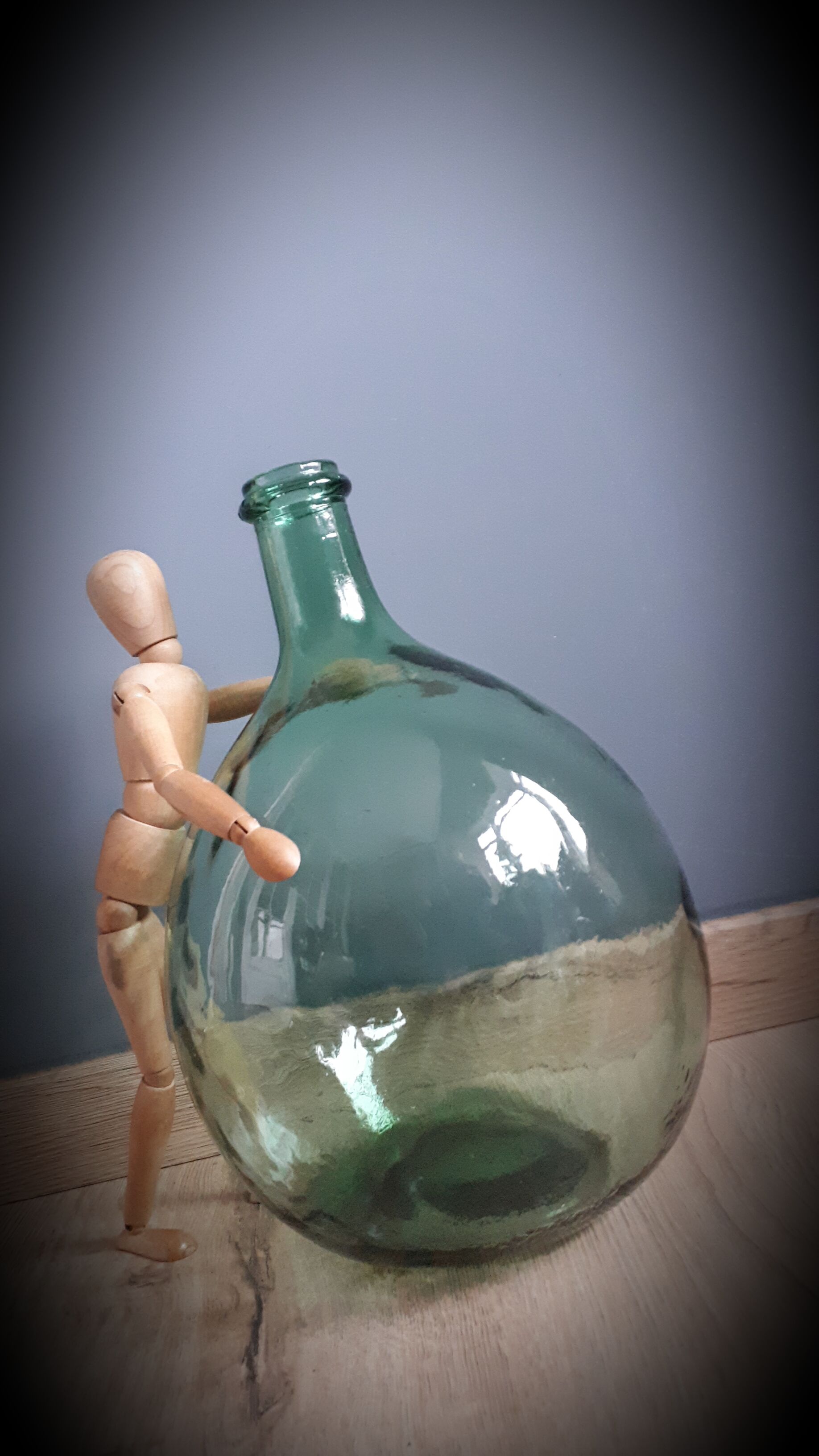 Demijohn 6 L clear green