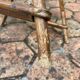 Vintage rattan children's armchair