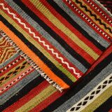 6x8 Red Blue Striped Vintage Kilim Rug  173x243Cm SK 33439
