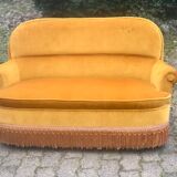 Vintage velvet bench