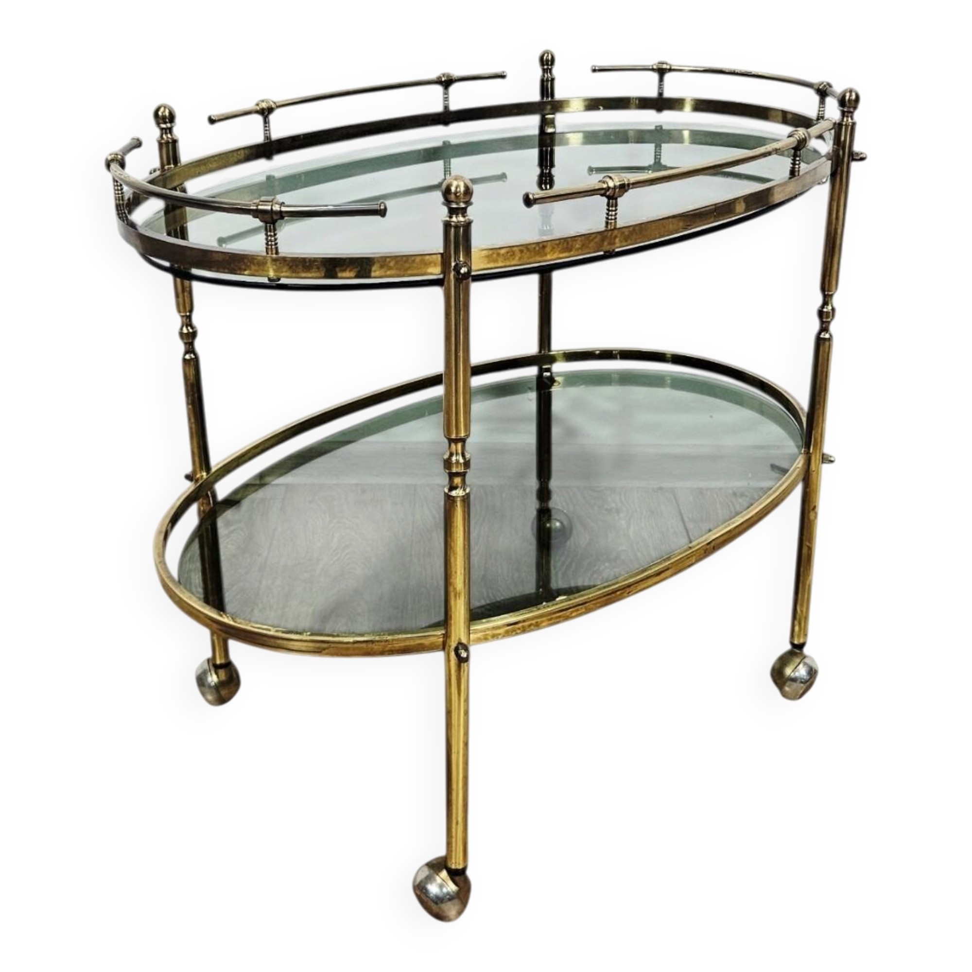 Brass bar cart / France, 1960s.