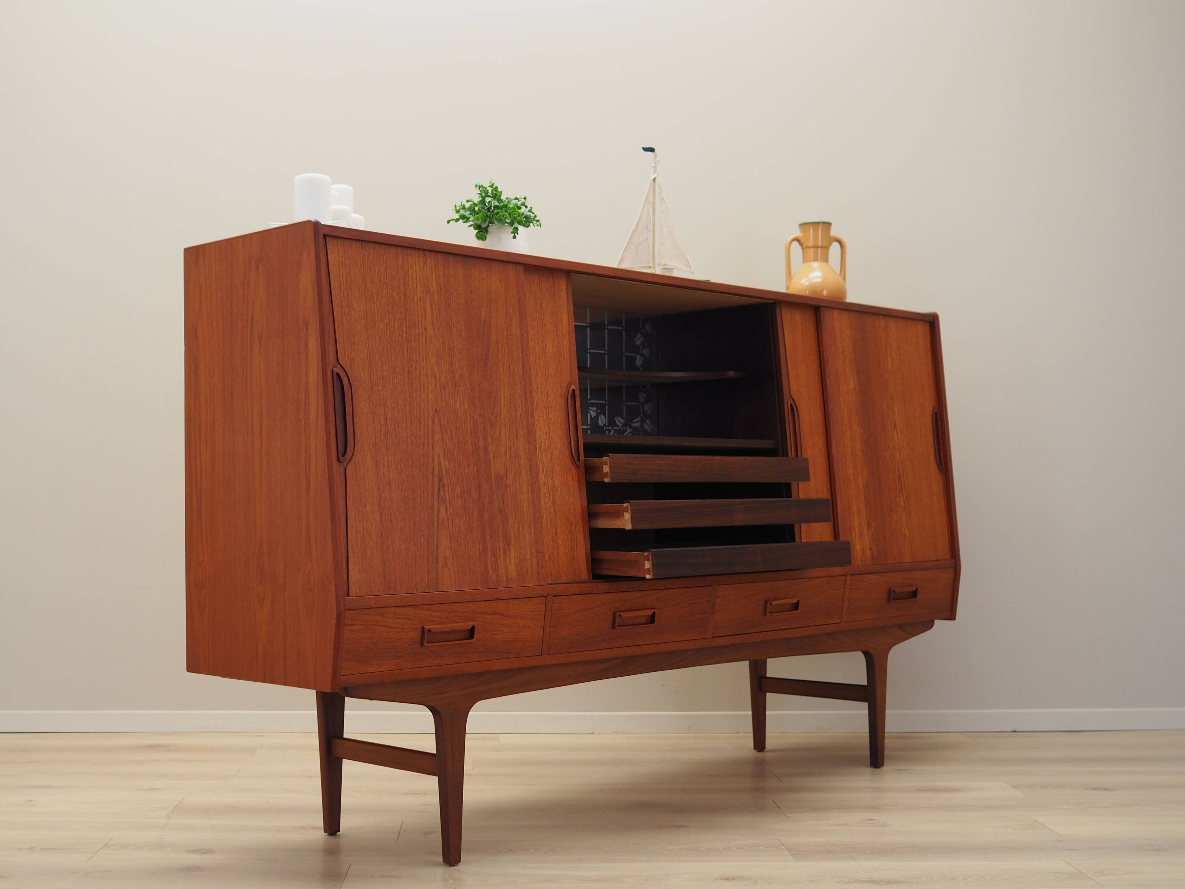 Teak highboard, Danish design, 1960s, designer: Børge Seindal