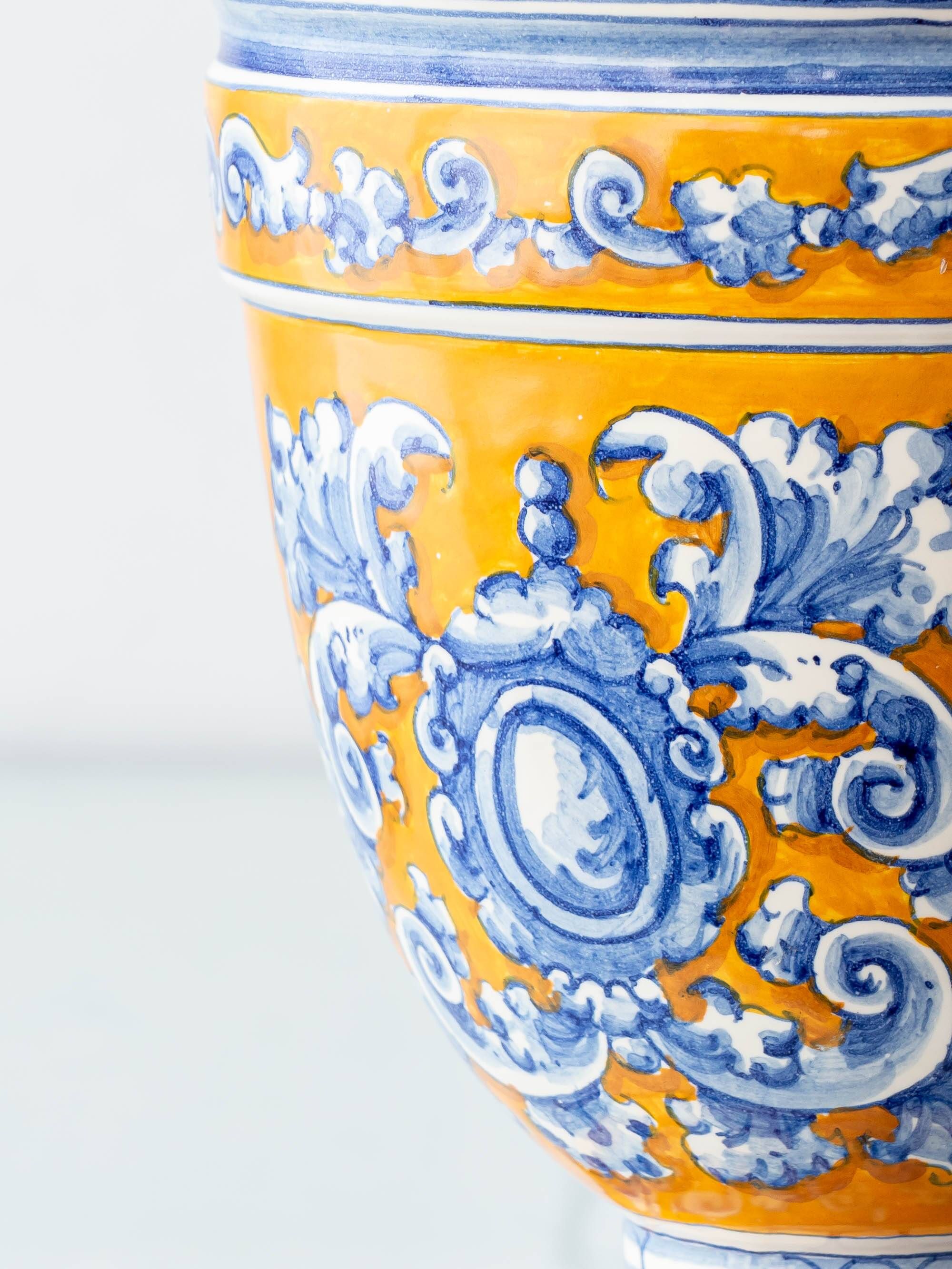 Vintage Talavera Table Lamp, Hand-Painted Ceramic, Spain