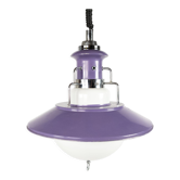 Lampe suspendue Brevettato en verre opale et métal Italie 70s