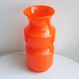 Vintage vase in orange glass