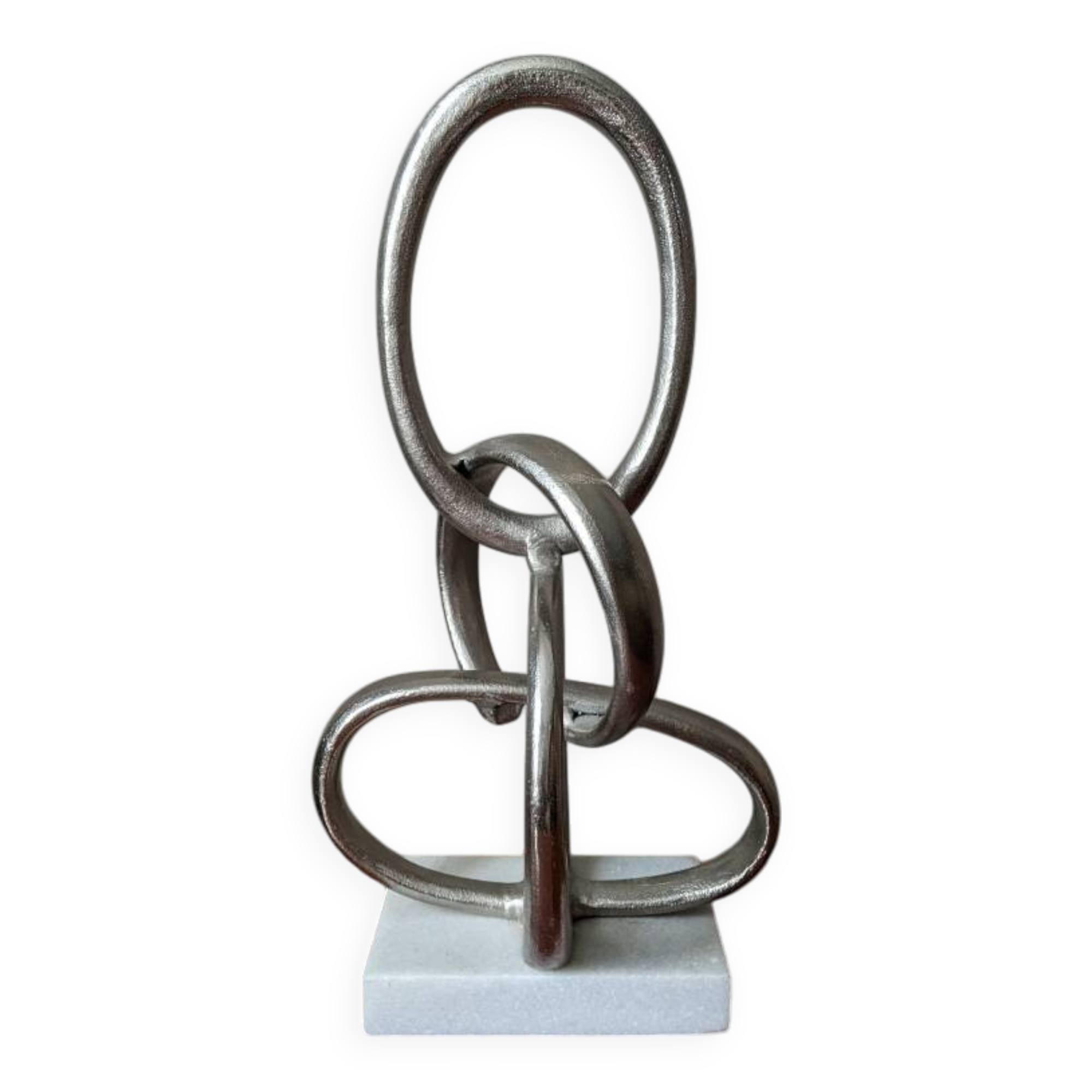Handcrafted sculpture cast aluminum contemporary design abstract art