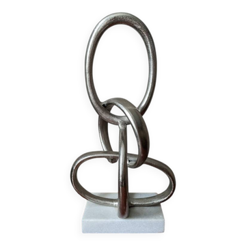 Sculpture artisanale fonte d'aluminium design  contemporain art abstrait