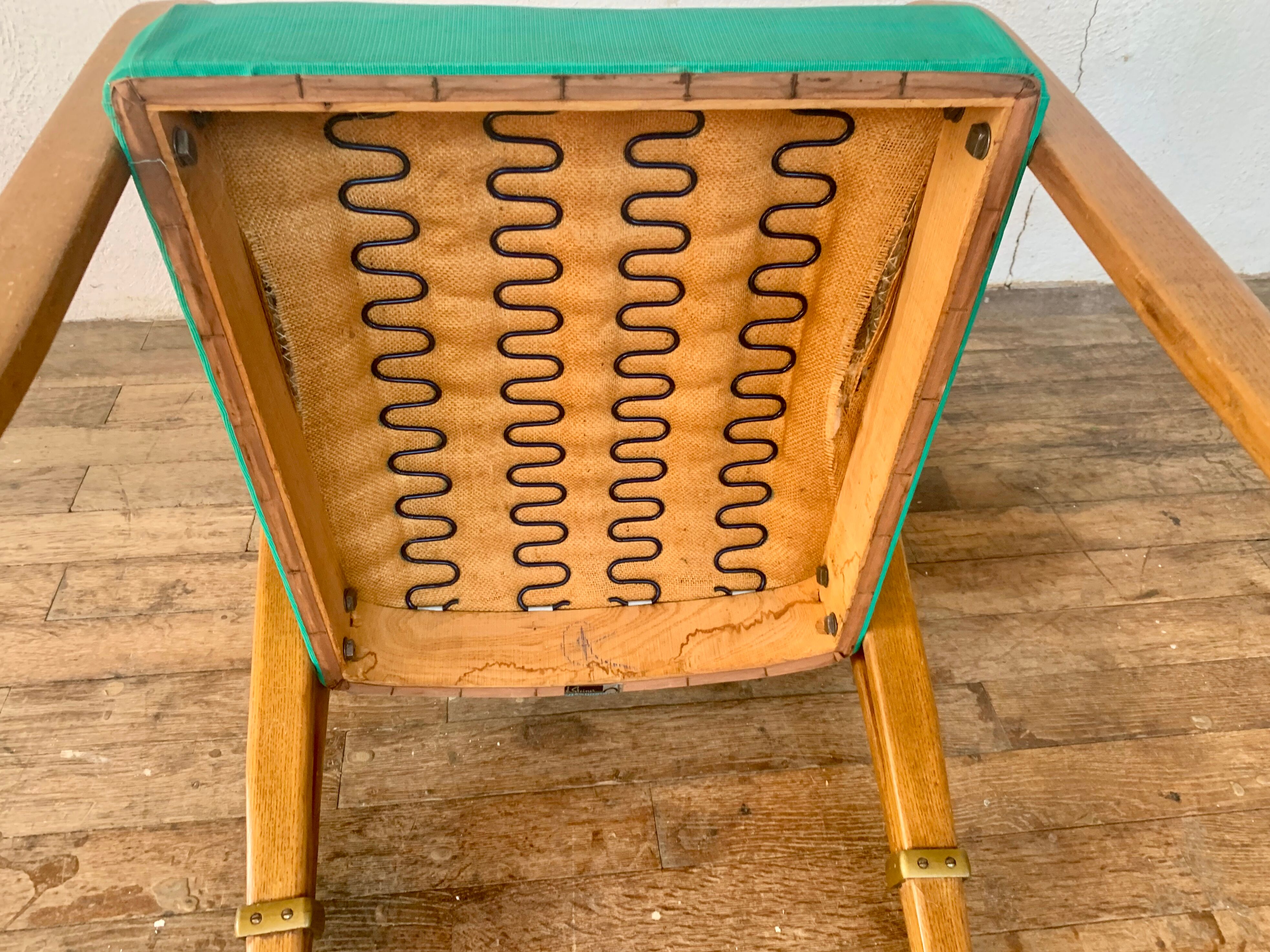 Fauteuil "bow wood" pour Steiner en bois courbé vintage 1950