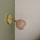 Vinatge tulip wall light in pink CLichy glass