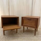Scandinavian teak bedside table
