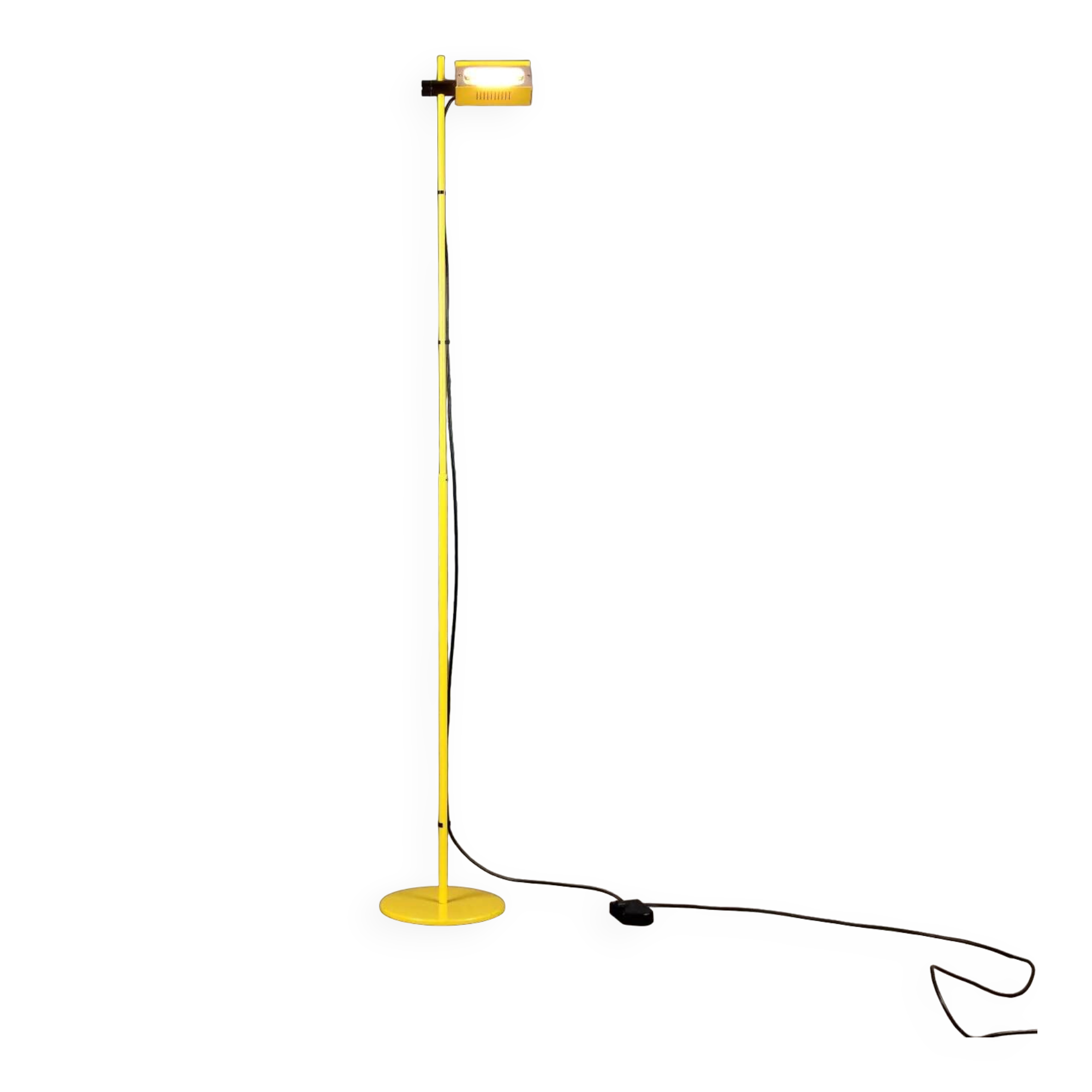Vintage floor lamp in metal and aluminium, Italy, 1980s.