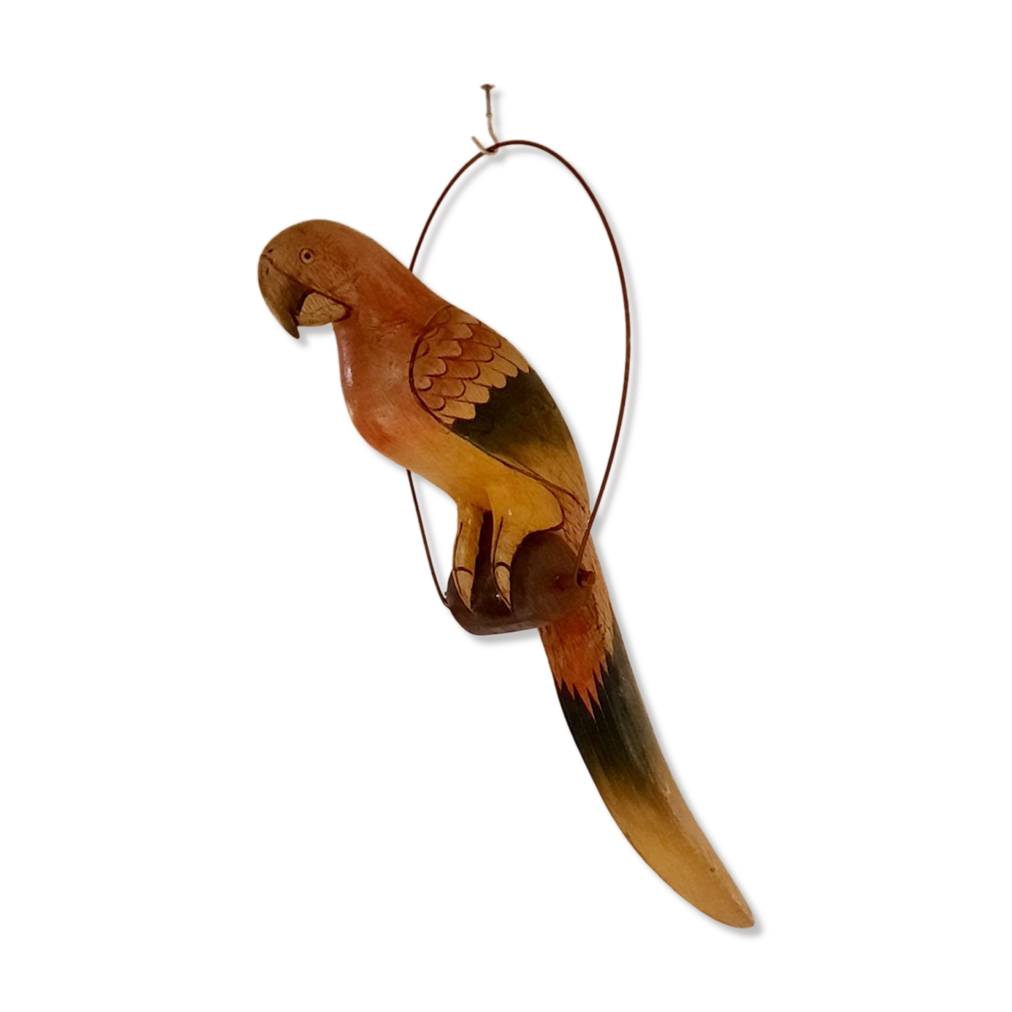 Wooden parrot suspension