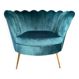 Blue shell armchair