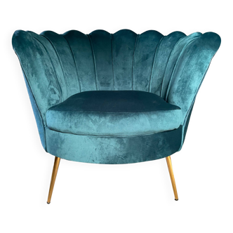Blue shell armchair
