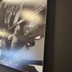 large black and white artworks / photo collage (160x50) bed