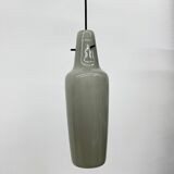 Mid-century grey glass pendant hanging lamp , 1960s Scandinavian