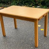Scandinavian table with drawer in oak wood