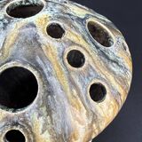 Accolay flower frog in psychedelic glazed ceramic