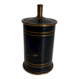 Vintage cigarette holder 1960 dispenser black and gold box - 14 cm