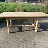 Rectangular table in oak and raw wood