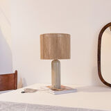 Lampe grès et fil de jute