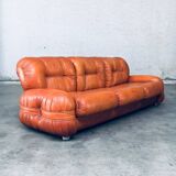 Mid-Century Modern Italian Leather 3-Seater Sofa, 1970s