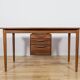 Mid-century walnut freestanding desk from Rosengren Hansen, Denmark, 1960s