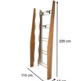 Cherry Veneer Entryway Coat Rack with Mirror, Italy