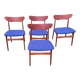 Set of Schionning and Elgaard teak dining chairs, Denmark 1960s