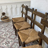 Raw wood chairs set of 4
