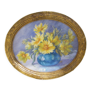 Aquarelle Au vase fleuris