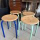 4 tabourets d’école vintage