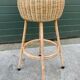 Set of four vintage rattan bar stools 1960 Nederland Design